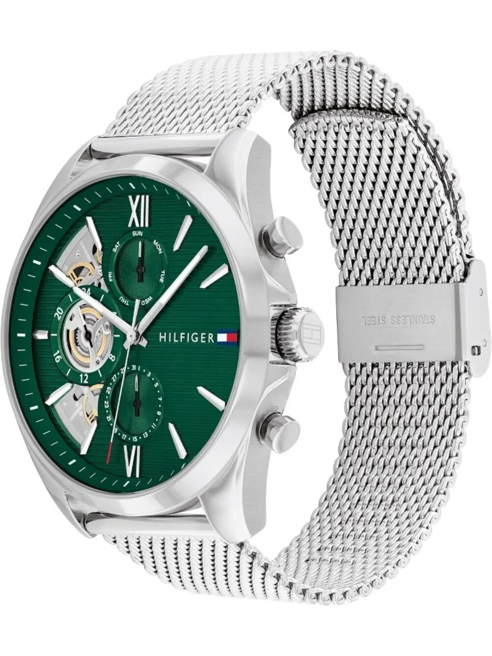 Men's Silver Quartz Multifunction 5ATM/50 Meters Water Resistance Wrist Watch